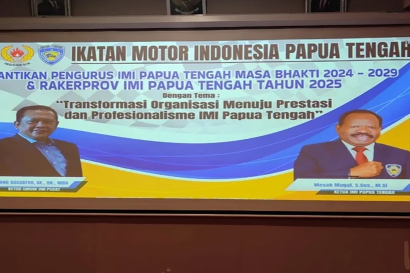 Mesak Magai Resmi Dilantik Sebagai Ketua Pengurus IMI Papua Tengah